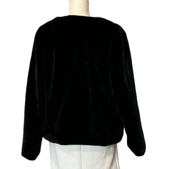 Black Faux Fur Jacket - Picture 3 of 6